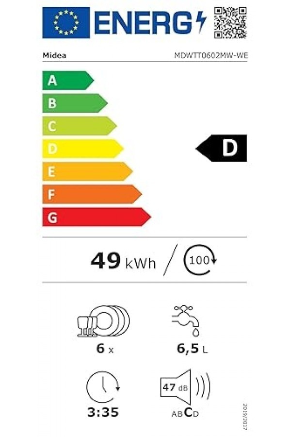 Съдомиялна Midea Mini MDWTT0602MW-WE