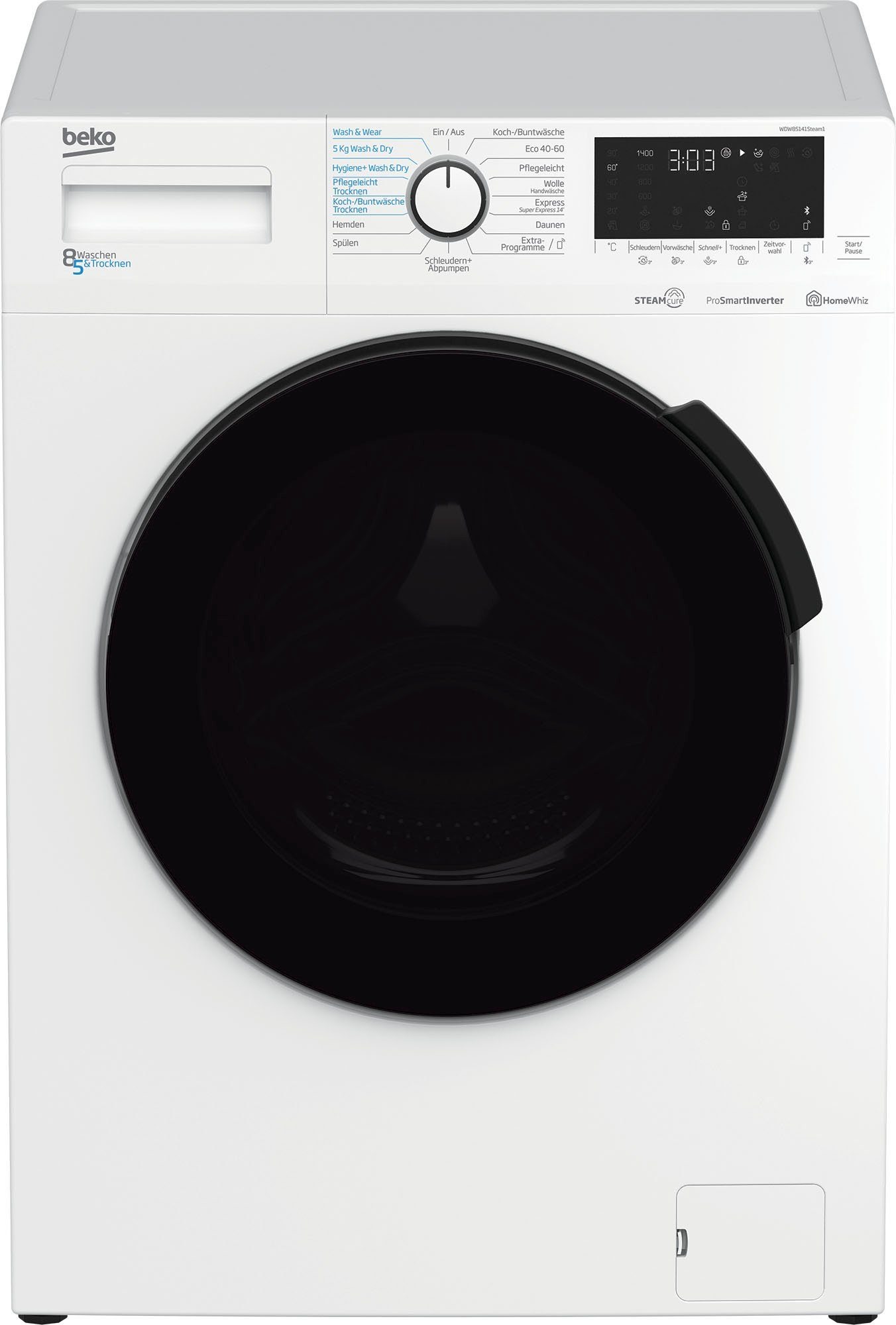 Пералня със сушилня BEKO WDW85141Steam1, 8/5кг