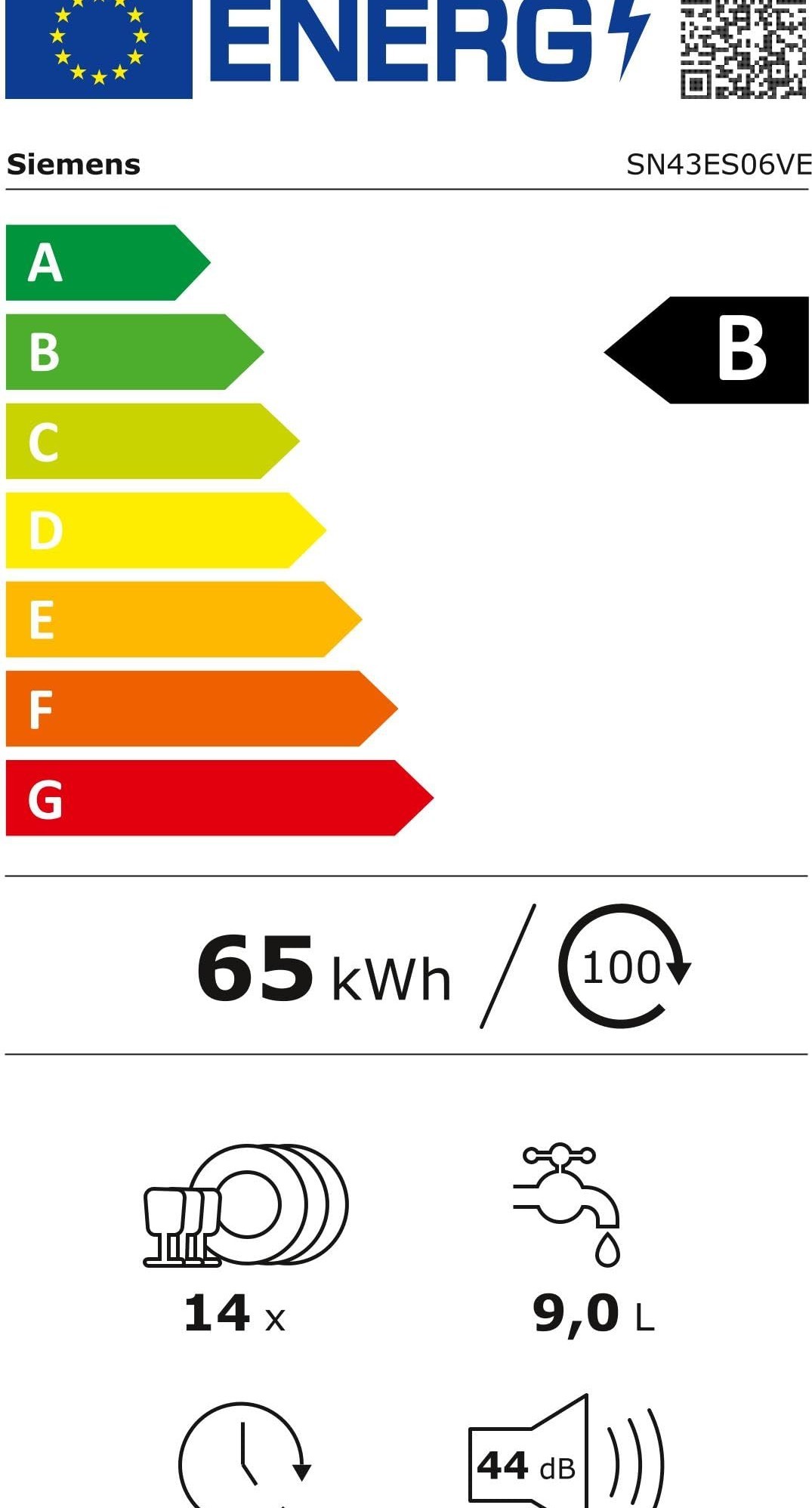 Съдомиялня Siemens SN43ES06VE, iQ300
