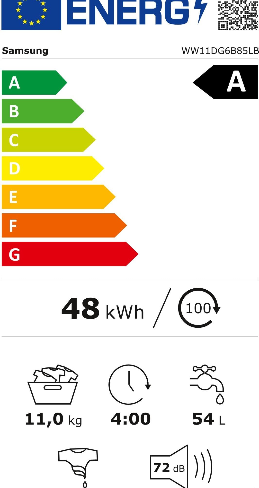 Пералня Samsung WW11DG6B85LBU2