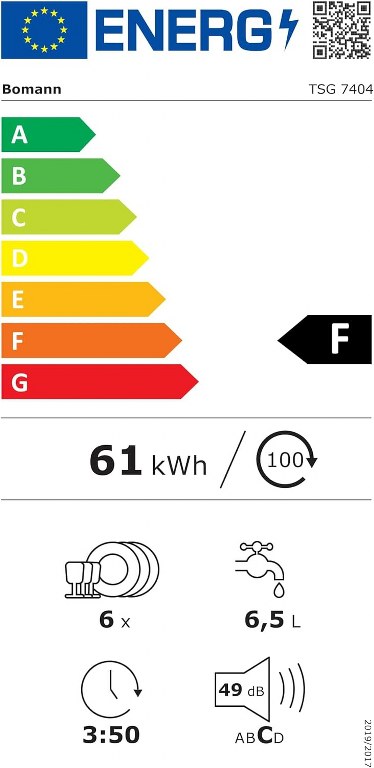 Съдомиялна Bomann TSG 7404