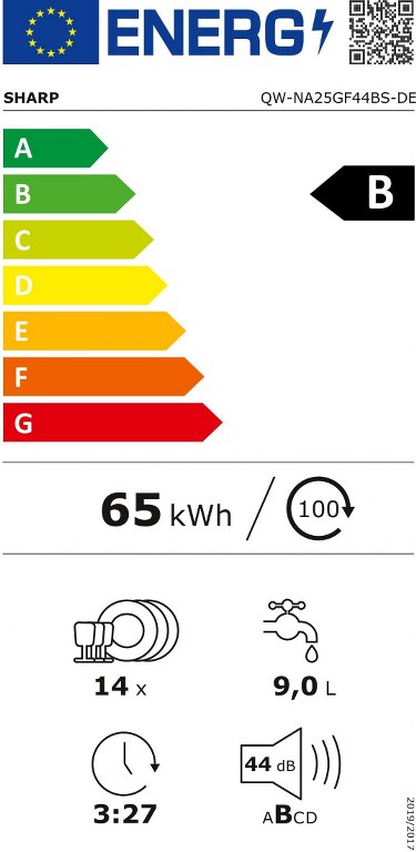 Съдомиялна Sharp QW-NA25GF44BS-DE