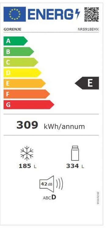 Хладилник Gorenje NRS 918 EMXSide by Side - код 4523 - 1099лв