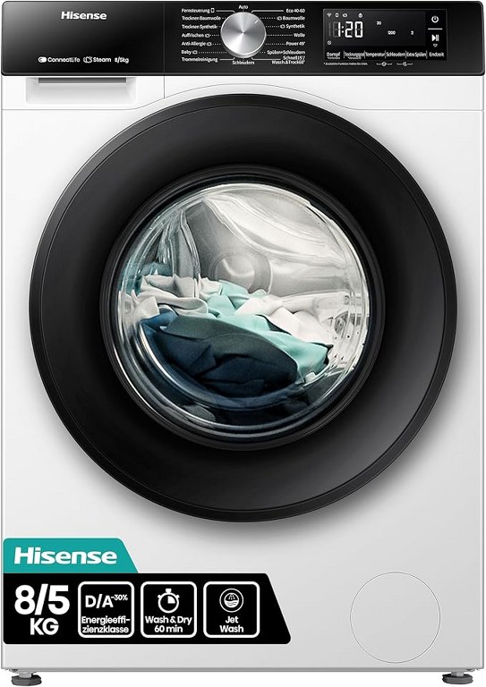 Пералня със сушилня Hisense WD3S8043BW3