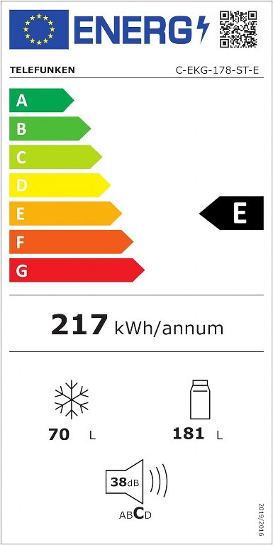 Хладилник за вграждане TELEFUNKEN C-EKG-178-ST-E