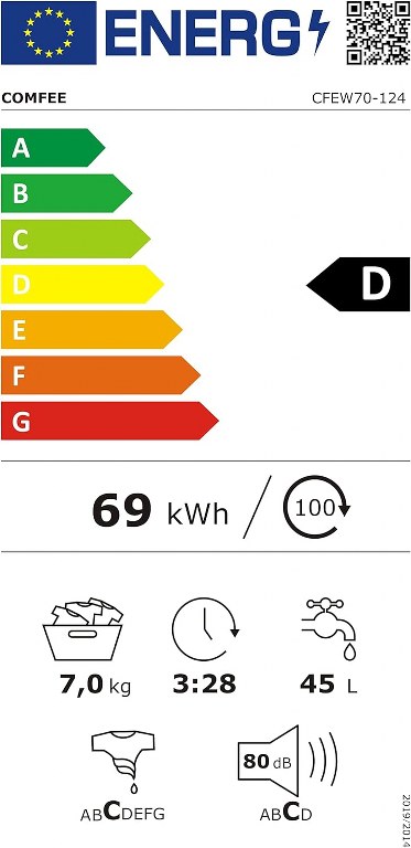 Пералня Comfee CFEW70-124