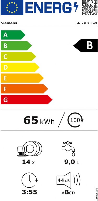 Съдомиялна за вграждане Siemens SN63EX06VE, iQ300
