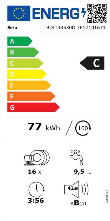 Съдомиялна за вграждане Beko BDIT38530D