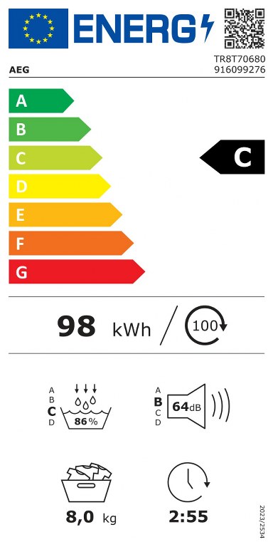 Сушилня AEG TR8T70680 Serie 8000
