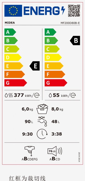 Пералня със сушилня Midea MF200D86WB-14EAS