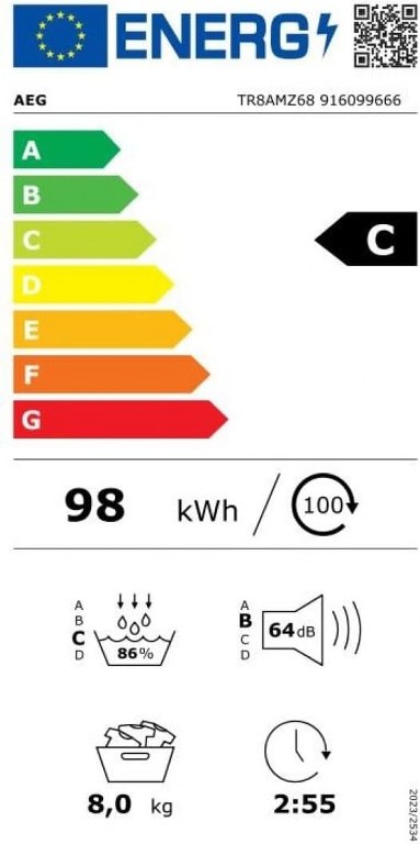 Сушилня AEG TR8AMZ68 Serie 8000