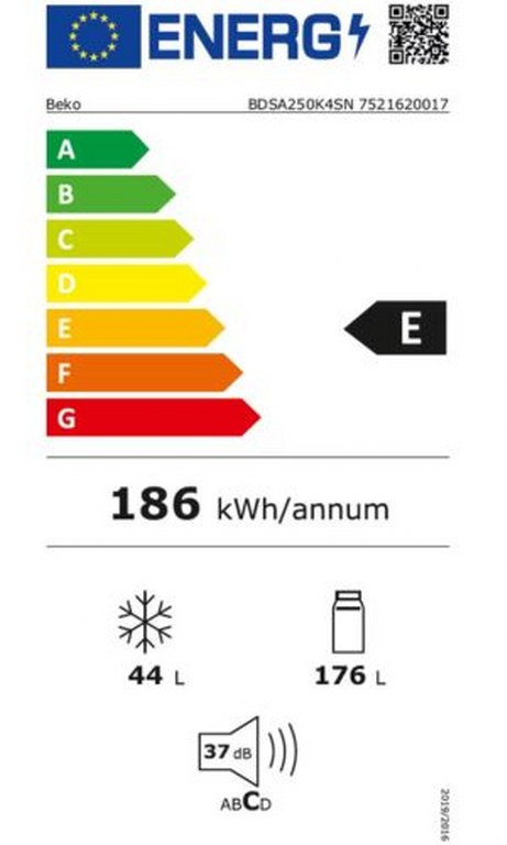 Хладилник за вграждане Beko BDSA250K4SN b100