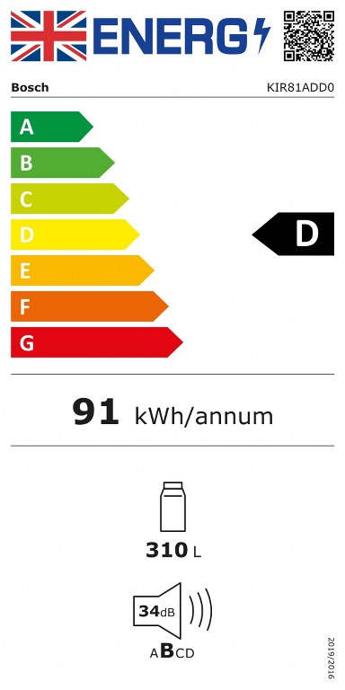 Охладител за вграждане Bosch KIR81ADD0, Serie 6