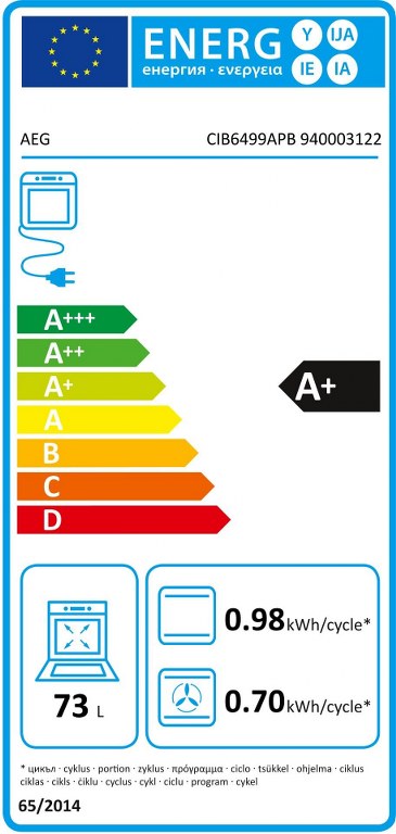 Готварска печка AEG CIB6499APB