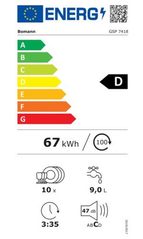 Съдомиляна Bomann GSP 7418