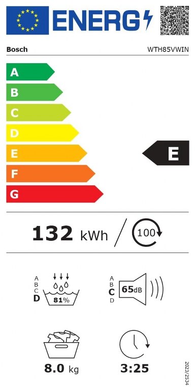 Сушилня Bosch WTH85VWIN Serie 4
