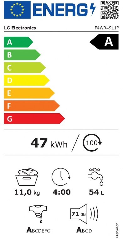 Пералня LG F4WR4911P