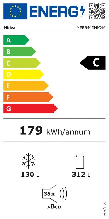 Хладилник Midea MERB445MIC46