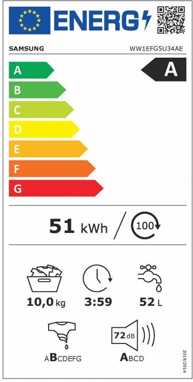 Пералня Samsung WW1EFG5U34AEEG