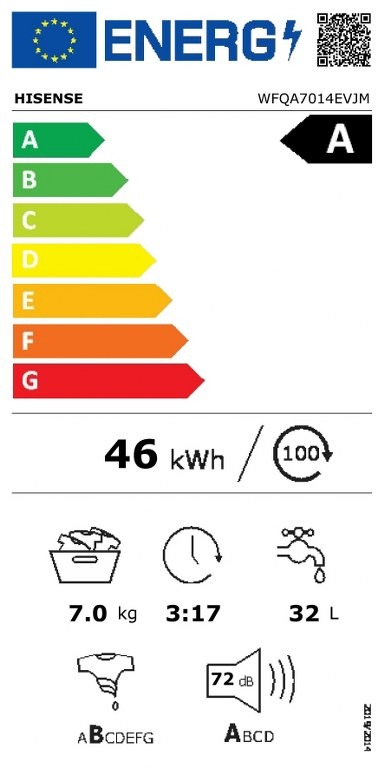 Пералня Hisense WFQA7014EVJM