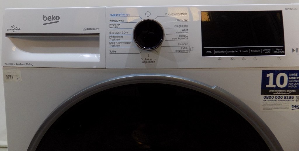 Пералня със сушилня Beko B3DFT512447W