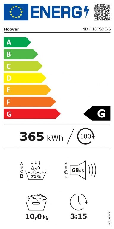 Сушилня HOOVER ND C10TSBE-S