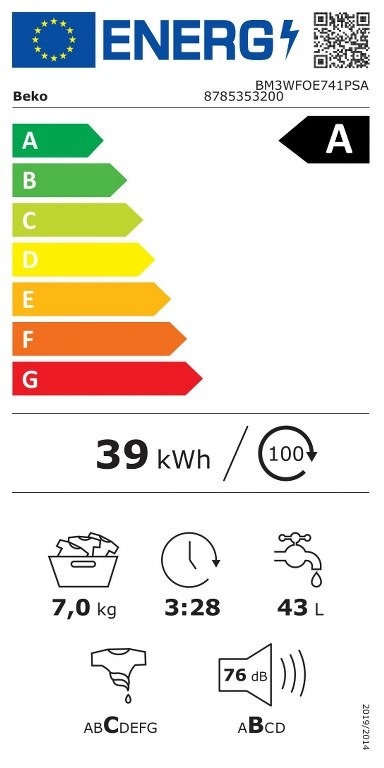 Пералня BEKO BM3WFOE741PSA