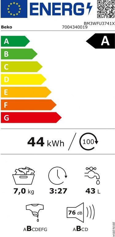 Пералня BEKO BM3WFU3741X