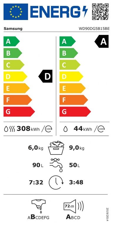 Пералня със сушилня Samsung WD9EDG5B15BEEG