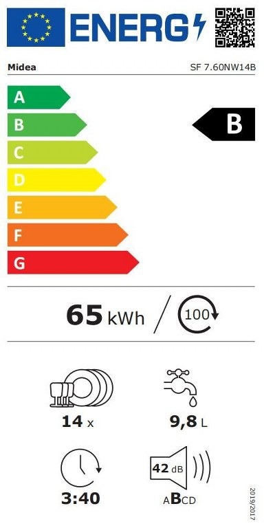 Съдомиялна Midea SF 7.60NW14B