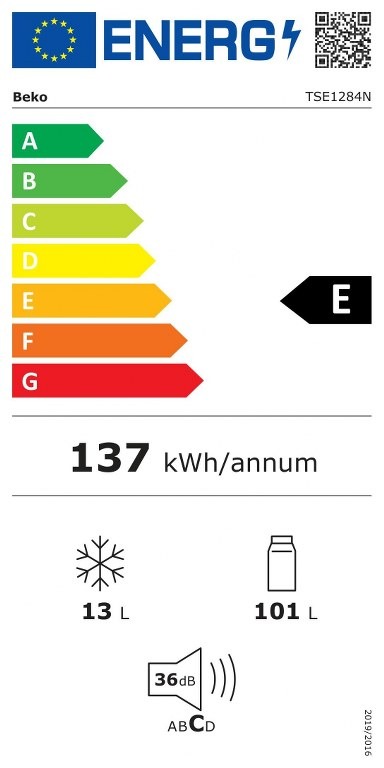 Малък хладилник Beko TSE1284N