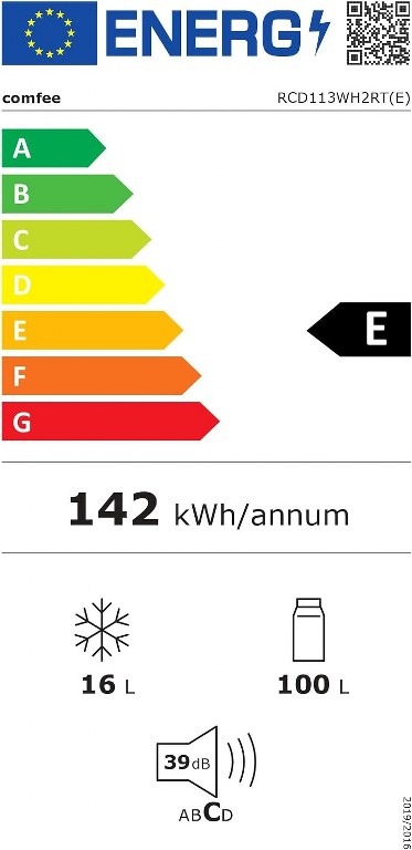 Хладилник COMFEE RCD113WH2RT(E)
