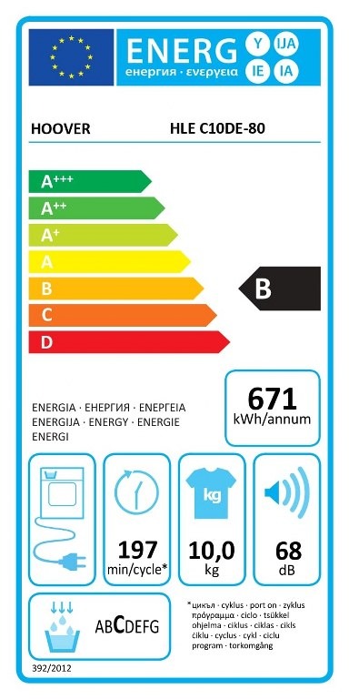 Сушилня Hoover HLE C10DE-84