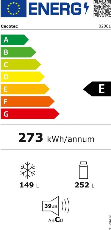 Хладилник Cecotec Bolero Coolmarket Combi Fd 400