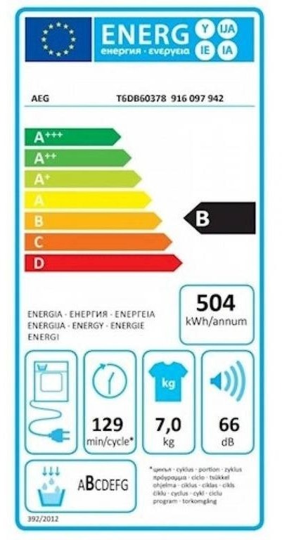 Сушилня AEG T6DB60378
