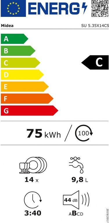 Съдомиялна за вграждане Midea SU 5.35X14CS