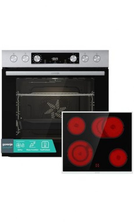 Фурна за вграждане с котлони Gorenje Hot Air Inox Set 4