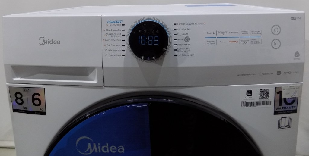 Пералня със сушилня Midea MF200D86WB-14DAS